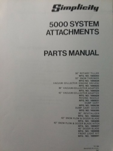 Simplicity 5000 system lawn - system,