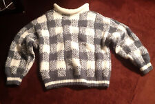 Pull fait main en mohair blanc