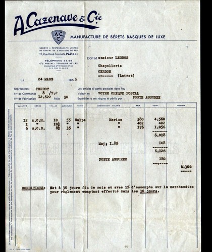 Pau usine berets - (64),