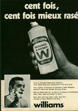 1970 Williams Vintage Magazine Issue Shaving Foam Advertising