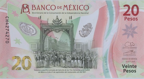 Mexique pesos 200 - 20, ans