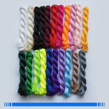 Fil Nylon tressé Cordon Macramé 1mm bracelet perle Shamballa 6/12/24m 21couleurs