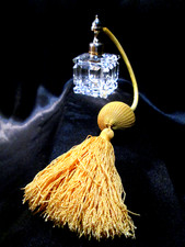 PERFUME VAPORIZER Marcel FRANCK Crystal Sprayer Gold Metal Art Deco 1930