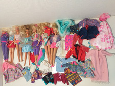 Lot 7 Barbies + vêtements années 90 Mattel
