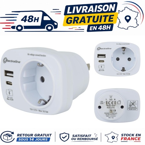Adaptateur voyage usa - voyage,