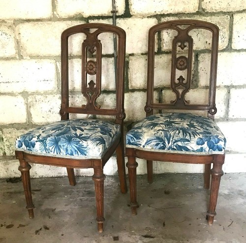 Paire chaises louis - de,