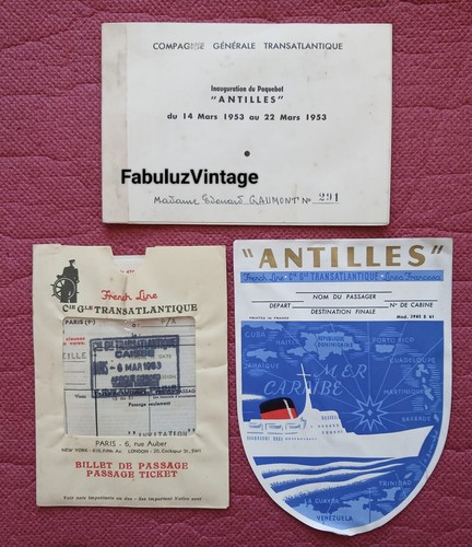 Billet inauguration paquebot - billet,