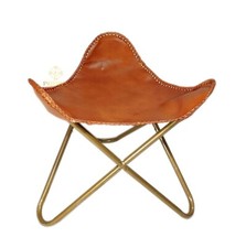 Pouf En Cuir, Pouf Confortable Fait Main Indien Pour Le Salon PL2-274