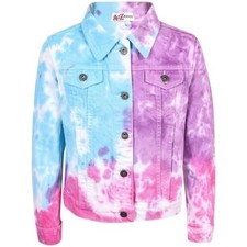Veste En Jean Pour Filles, Nouvelle Mode, Multicolore Tie Dye