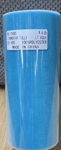 Shiny tulle aqua - aqua, yds