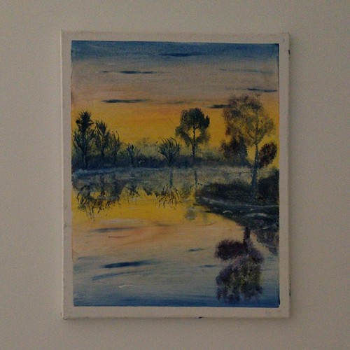 Tableau peinture paysage sur