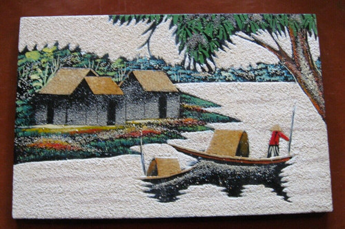 Tableau asiatique sable - , &