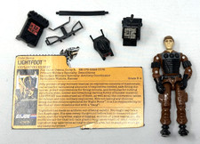 GI JOE ARAH Night Force Lightfoot Action Figure complete w/ file 1989