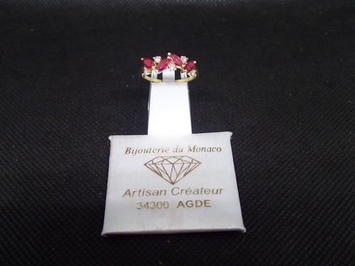 Bague jaune 750 ème de - en,