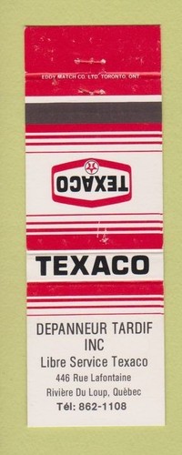 Matchbook cover texaco - -, oil