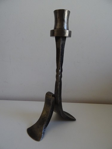 Ancien bougeoir acier fer - bougeoir,