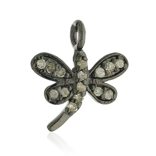 Pendentif libellule diamant - , en