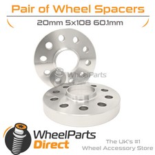 Wheel Spacers (2) 5x108 60.1 20mm for Renault Megane Sport 225 [Mk2] 04-06