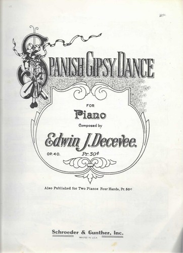 Spanish gipsy dance sheet - gipsy,