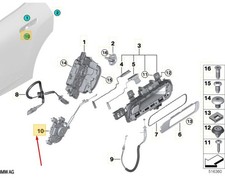 BMW IX I20 Porte arrière gauche Automatique Soft Closing 51227932227 Nouveau aut