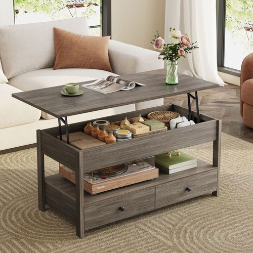 Table basse plateau relevable - table,