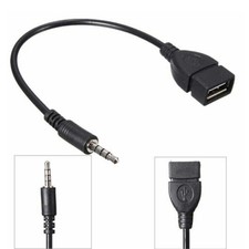 Jack AUX Audio 3.5mm To USB 2.0 MU Female Converter Cable for Car Mp3 U Disk lot