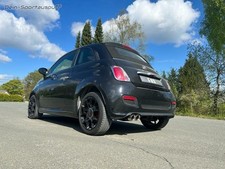 FOX Inox Échappement Sport Fiat 500 Incl. Cabrio De 2014 2x80mm Double Paroi