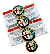 Centre Caps Set (50mm) x4 Alfa Romeo 147 156 GT GTV Spider Mito Giulietta