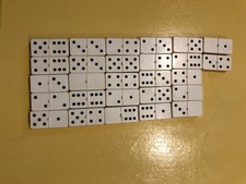 jeu de dominos vintage dans acienne boite bois laqué