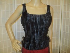 Debbie Schuchat vintage velvet corset lace sleeveless top