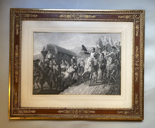 Napoléon saluant des - , soldats
