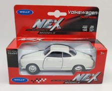 ★ VOLKSWAGEN KARMANN GHIA COUPE - WELLY NEX 1:34/39 - Blanc / White ★