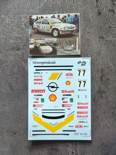 Decalque decal opel - kadett, gsi