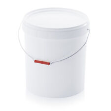Seau + couvercle  blanc 30L avec anse pour fermenteur thé compost aéré