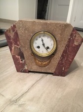 Horloge Pendule Marbre Art Deco Mécanisme Audurand Et Cie