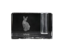 Sphynx porte-plume en cristal
