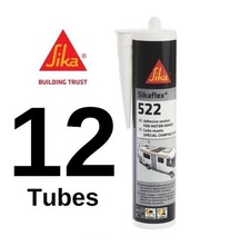 12 X Sika Sikaflex 522 White Caravan Motorhome Adhesive Sealant 300ml CLEARANCE