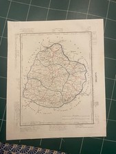 carte geo. ancienne 1832 département de la SARTHE