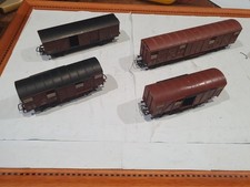 lot train électrique ho 4 wagons marchandise couverttres bon etat