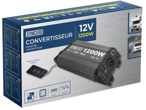 Convertisseur 1200w 12v 220v - 1200w, 12v/220v