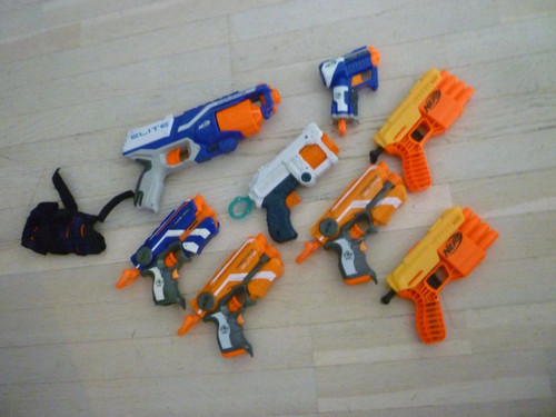 Lot pistolets nerf sans - pistolets,