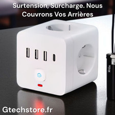 Station De charge Pour Bureau, Multiprise USB Type-C Protection Contre Surcharge