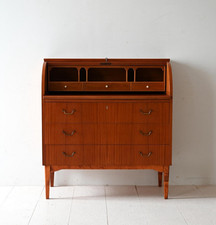 MidCentury Secretaire Roller Clasp, Vintage Scandinavian Design, 50s