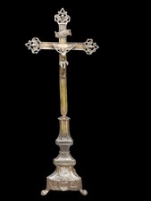 ⭐ antique crucifix bronze,religious cross (altar,church) made 19th century ⭐