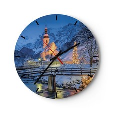 Horloge murale en verre