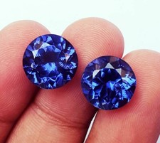 Natural Tanzanite Pair 8 To 10 Ct Certified Loose Gemstone Round Cut H562
