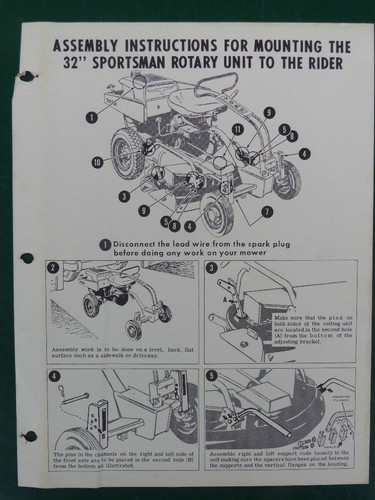Toro instructions for mounting - instructions,