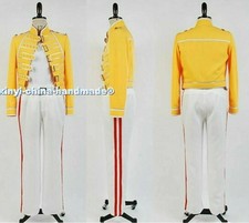 Queen Lead Vocals Freddie Mercury Wembley Cosplay Costume Jacket Pants Shirt