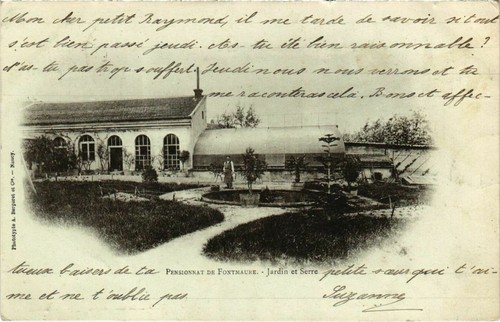 Old postcard boarding school