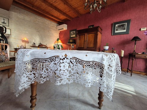 Nappe dentelle broderie - nappe, et